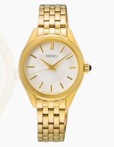 Ladies Watch - Gold Bracelet - White Dial