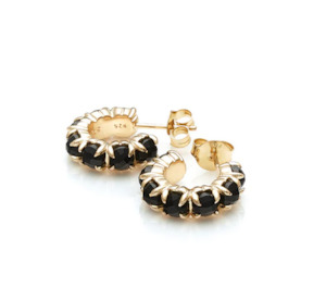 Halo Cluster Earrings - (plated in 18kt gold.)