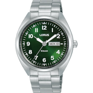 Gents Dress Watch - Stainless Steel Bracelet - Green Dial