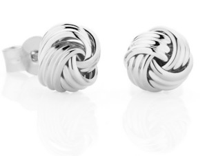 Sterling Silver Knot Stud Earrings