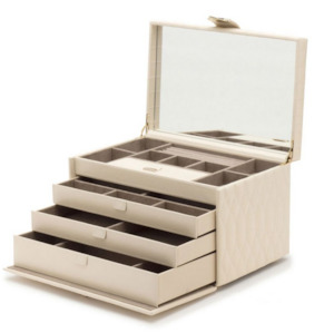 Caroline Large Jewellery Case - Ivory