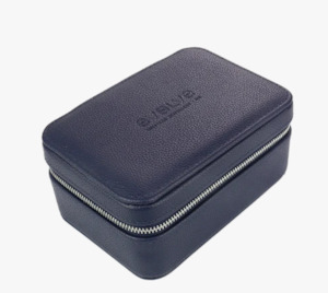 Jewellery Box Rectangle - Navy - Leather