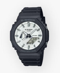 G-Shock Duo Black & White 200M WR Black Resin Band