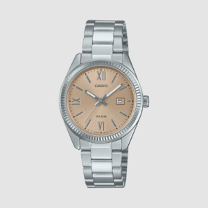 Jewellery: Classic Ladies Metal Analog Watch - Beige Dial