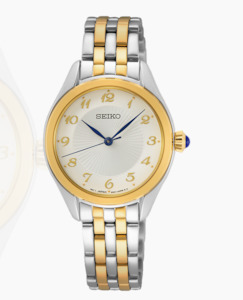 Jewellery: Ladies Two Tone Dress Watch - White Dial