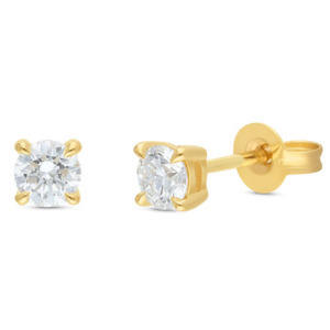 9ct Yellow Gold Lab Diamond Studs - 0.50ct