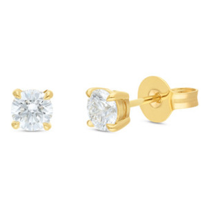 9ct Yellow Gold Lab Diamond Studs - 1.0ct