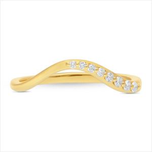 9ct Yellow Gold Lab Diamond Band - 0.12ct