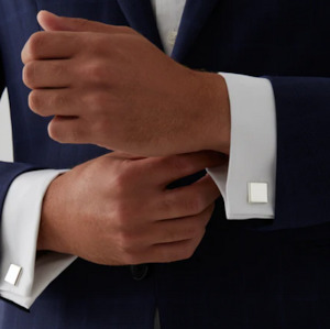 Jewellery: Clásico Square Men’s Silver Cufflinks -SS