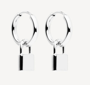 Love Lock Huggie Earrings -SS