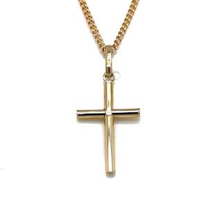 9ct YG Religious Cross Pendant