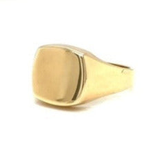 9ct Gold Square Signet Ring - Size W