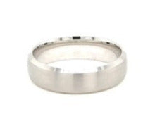 Jewellery: 9ct gold plain band brushed