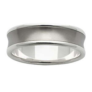 Zircon & Silver Band - Size Y