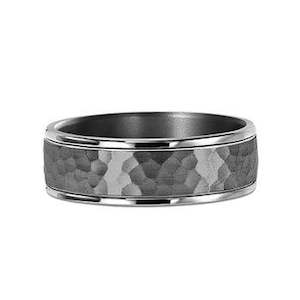 Jewellery: Tantalum Bevelled Band - Size U