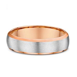 Rose & White Gold Band - Size U