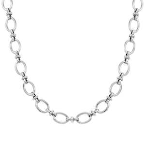 Affinity stainless steel chain necklace.