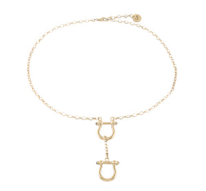 Double Stirrup Necklace - GP