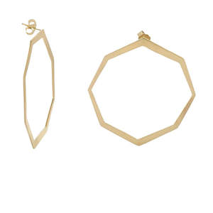 Hex Hoops Earrings - GP