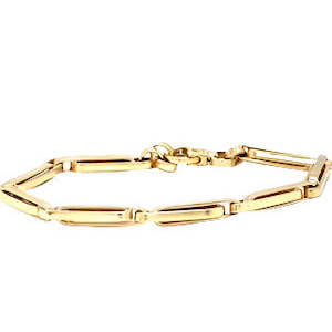 Flat Wire Interlocking Bracelet - 9ct YG