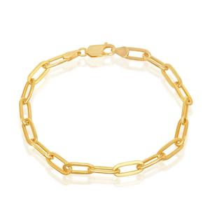 9ct Yellow Gold Paper Clip Bracelet