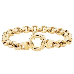 9ct Gold Belcher Bracelet 19cm