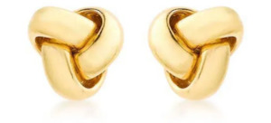 Knot Stud Earrings 9ct YG - 8mm - Hollow