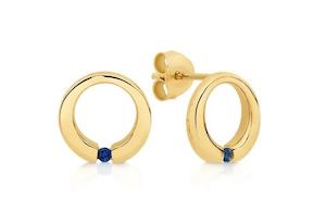 Sapphire Earrings - 9ct YG