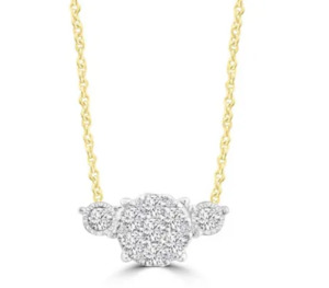 Diamond pendant -  9K YG   TDW=0.36CT HI I1   40-50cm