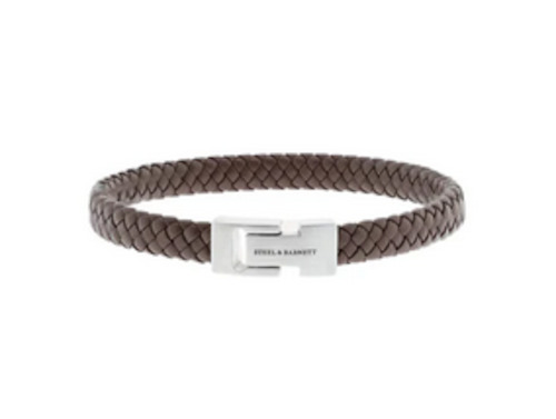 Archie - Brown - Braided Leather Bracelet - Medium