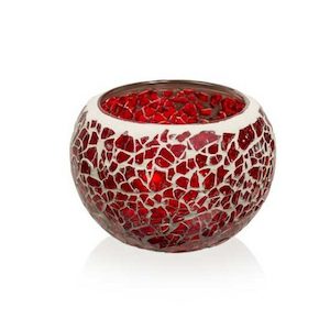 Mosaic Jar Red Crackle