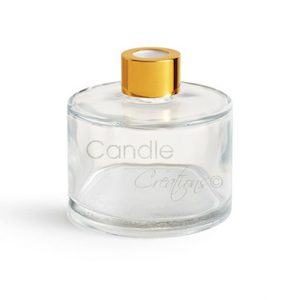 200ml Diffuser Jar Round w Gold Collar Large