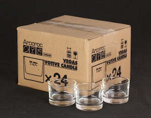 Internet only: Glass Tealight Holder - box of 24