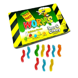 Confectionery: Toxic Waste Sour Worms Theater Box 85g