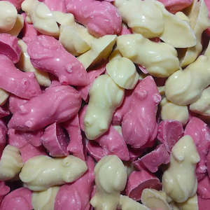 Pink and White Chocolate Mice