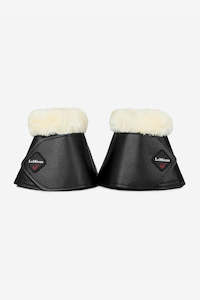 LeMieux Fleece WrapRound Over Reach Boots Black/Natural