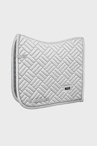 Equestrian Stockholm 1: Equestrian Stockholm Dressage Saddle Pad Modern White Perfection