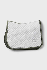 Equestrian Stockholm Jump Saddle Pad Modern White Striking Valley