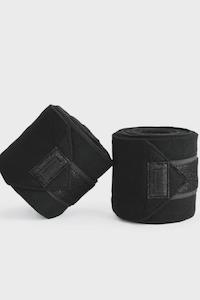 Equestrian Stockholm 1: Equestrian Stockholm All Black Glimmer Fleece Bandages