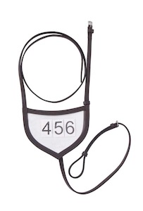 Sporting equipment: Cavalino Show Leather Number Holder