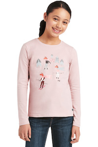 Ariat Girls Powder Ponies LS T-Shirt