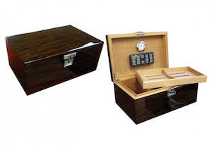 Haberdashery: The Princeton Ebony Desktop Humidor (~130 count)