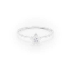 Diamond white gold baby flower ring