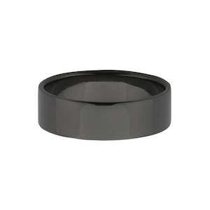 pure zirconium flat top mens wedding ring