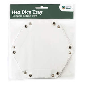 LPG Hex Foldable Dice Tray 8" White