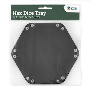 LPG Hex Foldable Dice Tray 8" Black