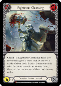 Righteous Cleansing [U-CRU027-RF] (Crucible of War Unlimited)  Unlimited Rainbow Foil