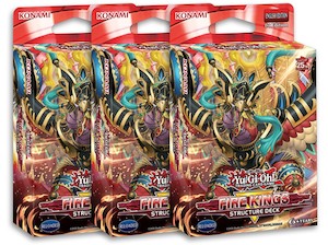 YGO Structure Deck - 3x Fire Kings (1st edition)