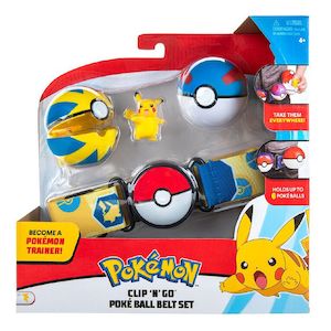 Game: Pokemon Clip 'N' Go Poke Ball Belt Set (2x Balls, Belt, Figure)