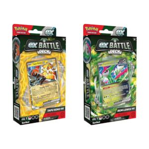 Game: **PRE-ORDER** PKM EX Battle Decks - Tapu Koko ex & Iron Leaves ex